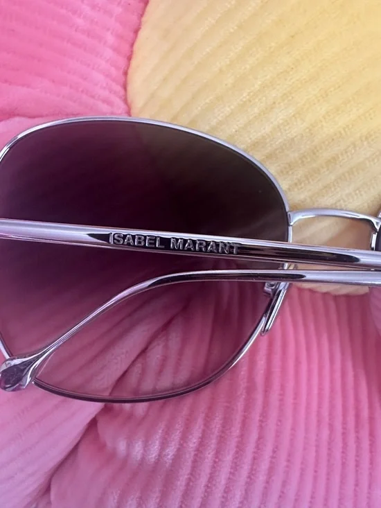 Isabel Marant Silver Frame Sunglasses with Gradient Dark Lenses - Picture 6 of 10